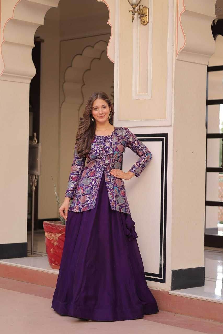 Simmer Lehenga With Blouse - MYLUXURY LANE ENTERPRISE